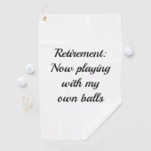 Serviette de golf drôle pour cadeau de retraite (En situation)