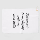 Serviette de golf drôle pour cadeau de retraite (Horizontal)