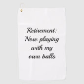 Serviette de golf drôle pour cadeau de retraite (Devant)
