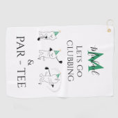 Serviette de golf drôle pour la fête des pères (Horizontal)