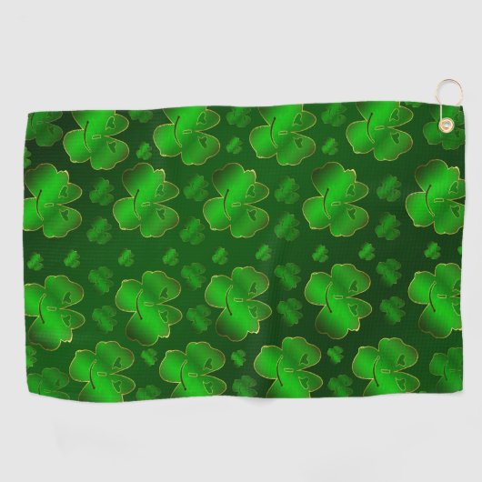 Serviette De Golf drôle, rire, shamrock, vert, Jour de la Saint Patr (Horizontal)