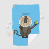 Serviette De Golf Drôle singe-singe macaque à queue de lion (En situation)