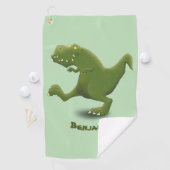 Serviette De Golf Drôle T rex dinosaure dessin animé humour (En situation)
