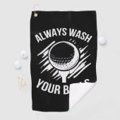 Serviette De Golf Drôle Toujours Laver Vos Ballons (En situation)