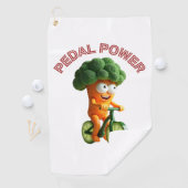 Serviette De Golf Drôle Veggie Rider (En situation)
