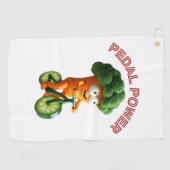 Serviette De Golf Drôle Veggie Rider (Horizontal)