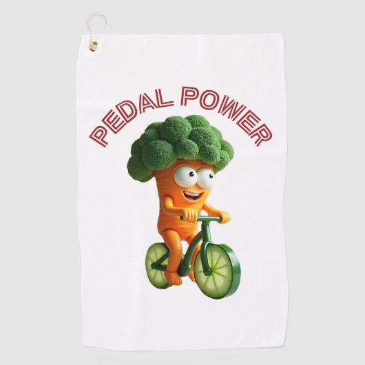 Serviette De Golf Drôle Veggie Rider (Devant)