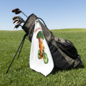 Serviette De Golf Drôle Veggie Rider (Vert)
