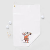Serviette de golf Drunk Père Noël (En situation)