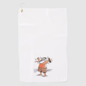 Serviette de golf Drunk Père Noël (Devant)