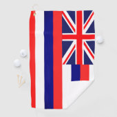Serviette de golf du drapeau d'État d'Hawaii (En situation)