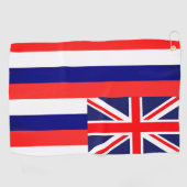 Serviette de golf du drapeau d'État d'Hawaii (Horizontal)