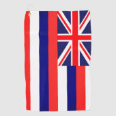 Serviette de golf du drapeau d'État d'Hawaii (Devant)