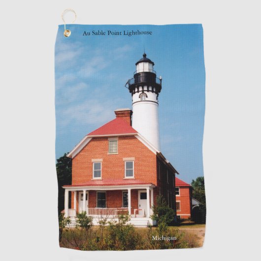 Serviette de golf du phare d'Au Sable Point (Devant)