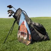 Serviette de golf du phare d'Au Sable Point (Vert)