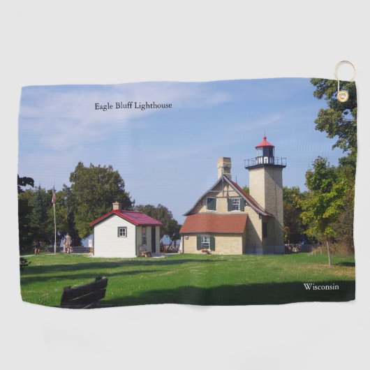 Serviette de golf du phare de Eagle bluff (Horizontal)