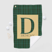 Serviette De Golf Duncan Tartan Monogramme D (En situation)