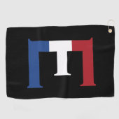 Serviette De Golf E Monogramme superposé sur l'indicateur NLD sur le (Horizontal)
