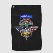 Serviette De Golf Eagle Customisé du 75e régiment de Rangers (Devant)