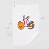 Serviette De Golf Easter Balls Basketball Baseball Football Boys Kid (En situation)