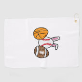 Serviette De Golf Easter Balls Basketball Baseball Football Boys Kid (Horizontal)