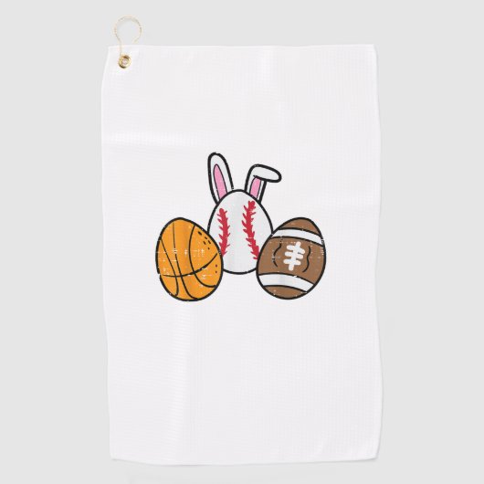 Serviette De Golf Easter Balls Basketball Baseball Football Boys Kid (Devant)