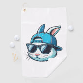 Serviette De Golf Easter Bunny Face Baseball Cap Sunglasses Rabbit B (En situation)