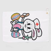 Serviette De Golf Easter Bunny Nurse Stethoscope mignonne Rabbit Scr (Horizontal)