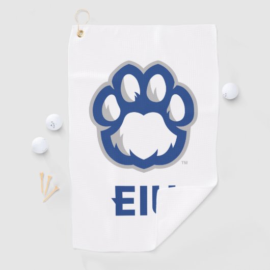 Serviette De Golf Eastern Illinois Panthers Empreinte de patte & EIU (En situation)