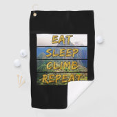 Serviette De Golf Eat Sleep Climat Repeat - Machu Picchu, Pérou (En situation)