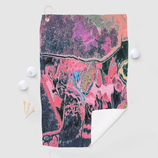 SERVIETTE DE GOLF EAU DE FLUX ABSTRAITE (En situation)