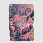 SERVIETTE DE GOLF EAU DE FLUX ABSTRAITE (Devant)