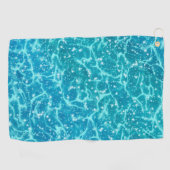Serviette De Golf Eau de mer bleue avec étincelles (Horizontal)
