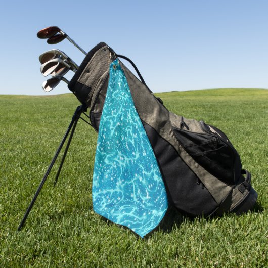 Serviette De Golf Eau de mer bleue avec étincelles (Vert)