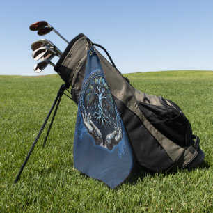 Serviette De Golf Eau et Sagesse : L'arbre celtique mystique de la v