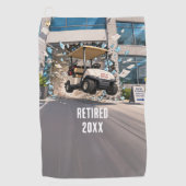 Serviette De Golf Échapper à la retraite du bureau (Devant)