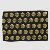 Serviette De Golf Échelles élégantes de noir d'or d'avocat de la (Horizontal)