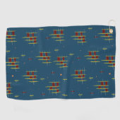 Serviette De Golf Échos de géométrie (Horizontal)