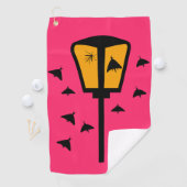 Serviette de golf Éclairage public et papillons de (En situation)
