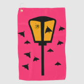 Serviette de golf Éclairage public et papillons de (Devant)