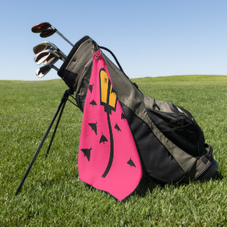 Serviette de golf Éclairage public et papillons de