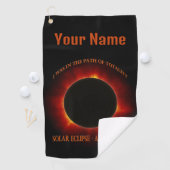 Serviette De Golf Éclipse solaire totale (En situation)
