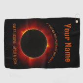 Serviette De Golf Éclipse solaire totale (Horizontal)