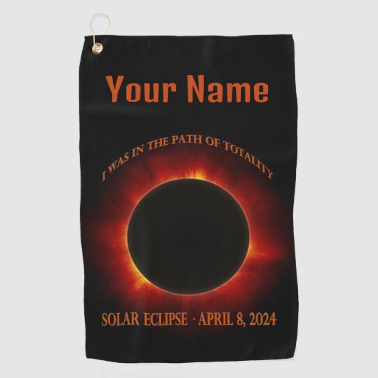 Serviette De Golf Éclipse solaire totale (Devant)