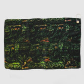 Serviette De Golf Écorce d'arbre sous verre martelé vert (Horizontal)