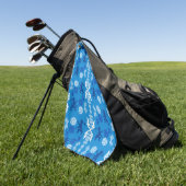 Serviette De Golf Écossais bleu et blanc (Vert)
