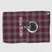 Serviette De Golf Écosse Clan Little Crest Badge et Tartan Custom (Horizontal)