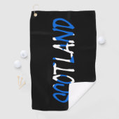 Serviette De Golf Ecosse superposée sur Scottish Flag gtcn (En situation)