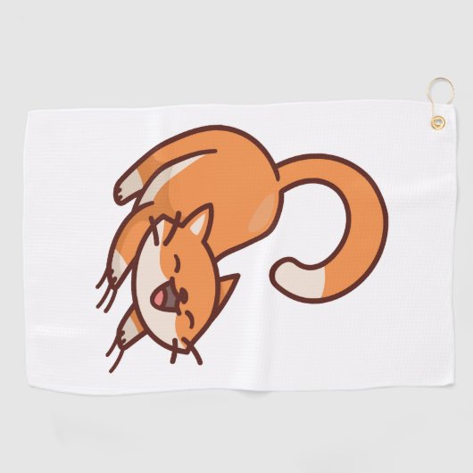 Serviette De Golf Écrasement de chats (Horizontal)