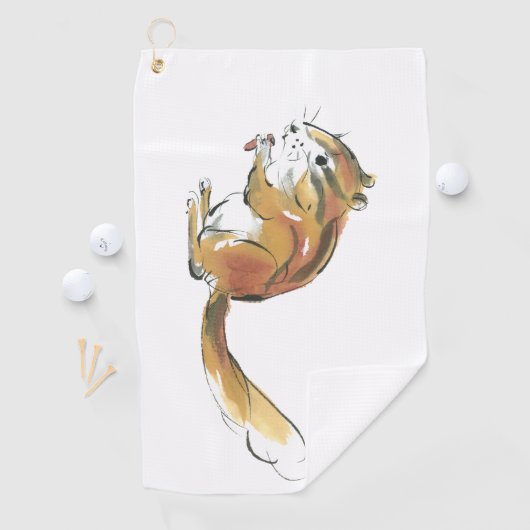 Serviette De Golf Écureuil (En situation)